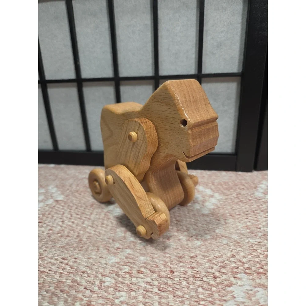 Vintage‎ Wooden Rolling Gorilla